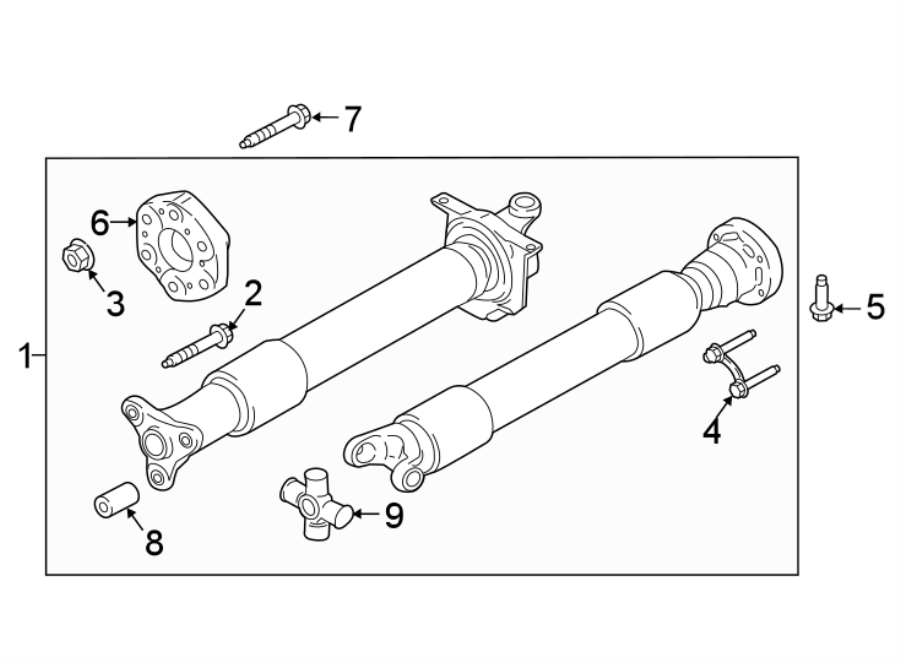 Diagram REAR SUSPENSION. DRIVE SHAFT. for your 2015 Ford Police Interceptor Utility   