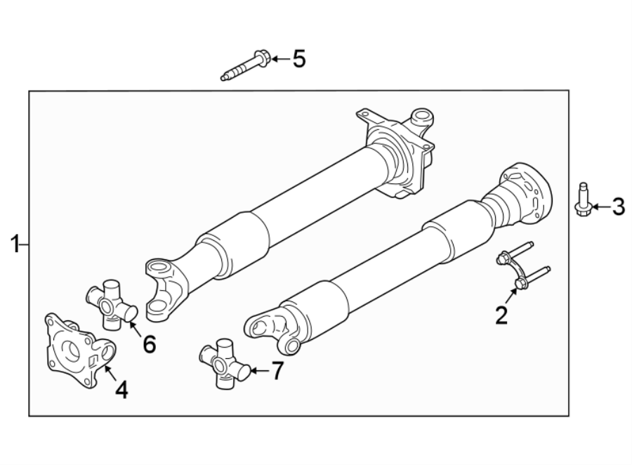 Diagram REAR SUSPENSION. DRIVE SHAFT. for your 2022 Ford Expedition 3.5L EcoBoost V6 A/T RWD King Ranch Sport Utility 