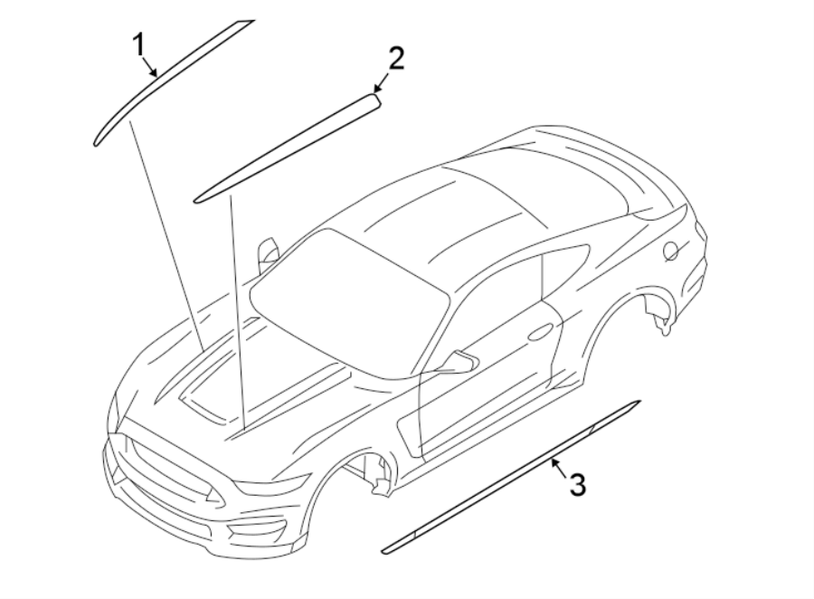 Diagram STRIPE TAPE. for your 2001 Ford Mustang   