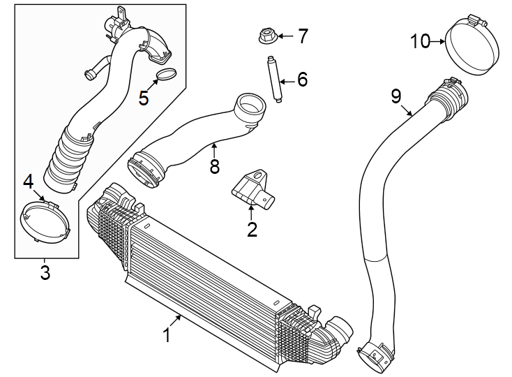 Diagram Intercooler. for your 2016 Ford Edge 2.0L EcoBoost A/T AWD Titanium Sport Utility 