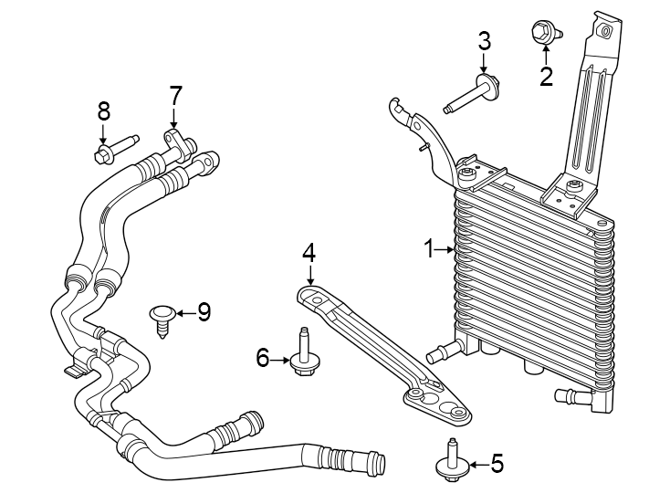 Diagram Engine oil cooler. for your 2024 Ford F-150  XLT Extended Cab Pickup Fleetside 