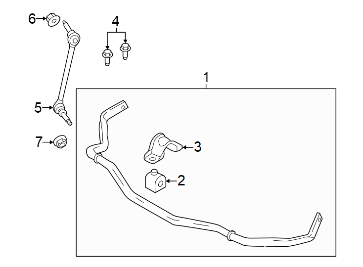 Diagram Front suspension. Stabilizer bar & components. for your 2015 Lincoln MKZ   