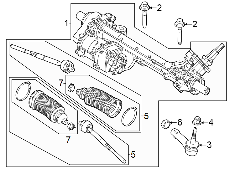 Diagram Steering gear & linkage. for your 2012 Ford F-150   