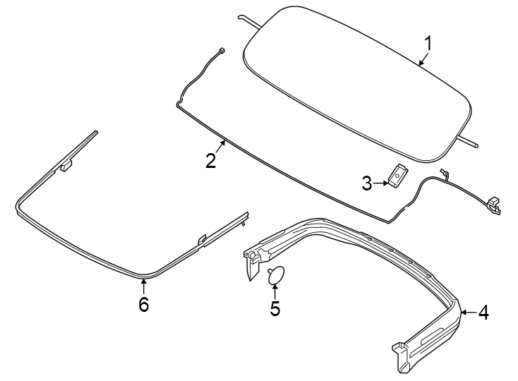 Diagram Convertible top. Exterior trim. for your 2017 Ford Explorer   