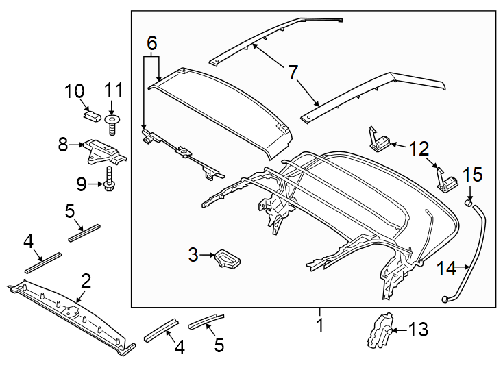 Diagram Front. Rear. for your Ford Mustang  