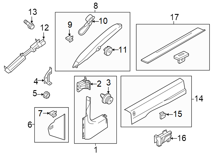 Diagram Pillars. Rocker & floor. Interior trim. for your 2009 Lincoln MKZ   