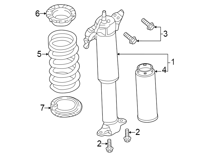 Diagram Rear suspension. Shocks & components. for your 2018 Ford Police Interceptor Sedan   