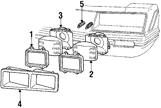 Diagram FRONT LAMPS. HEADLAMP COMPONENTS. for your 2007 Ford F-350 Super Duty   