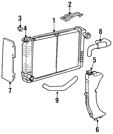 Diagram RADIATOR & COMPONENTS. for your Ford F-150  