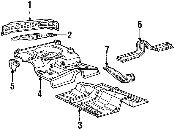 Diagram REAR BODY. for your Ford Mustang  