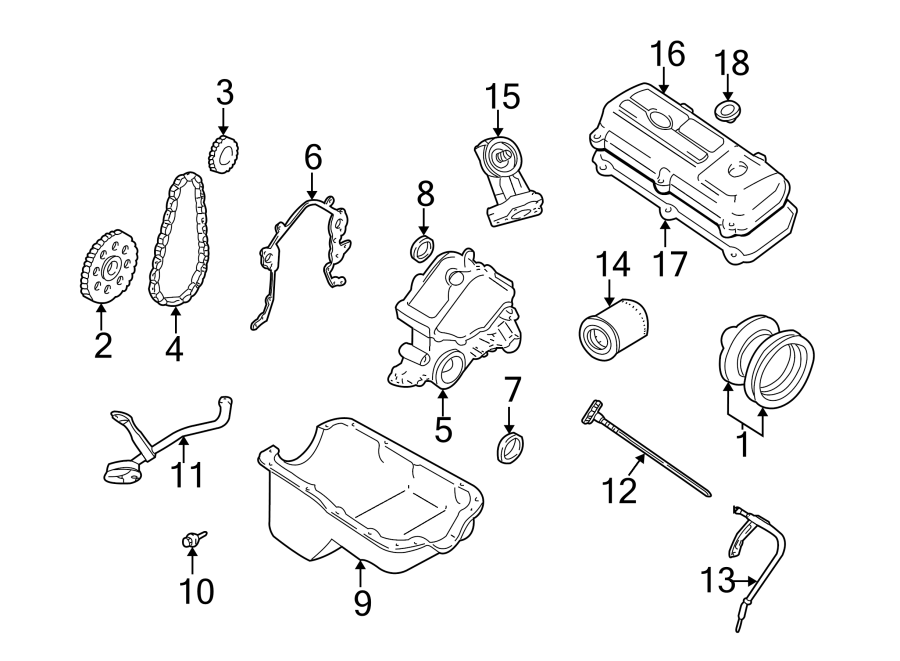 Diagram ENGINE PARTS. for your 2003 Ford F-150 5.4L Triton V8 A/T RWD XL Extended Cab Pickup Fleetside 