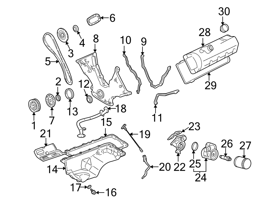 Diagram ENGINE PARTS. for your Ford