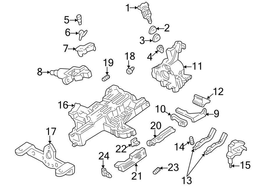 Diagram STEERING COLUMN. HOUSING & COMPONENTS. for your Ford