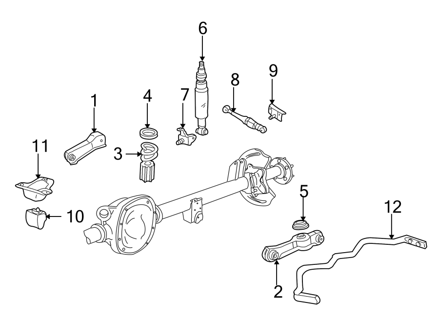 Diagram REAR SUSPENSION. SUSPENSION COMPONENTS. for your 2018 Ford Police Interceptor Sedan   