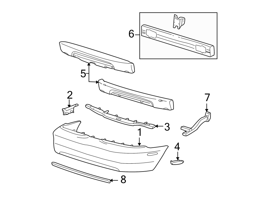 Diagram REAR BUMPER. BUMPER & COMPONENTS. for your 2007 Ford F-150 5.4L Triton V8 A/T RWD FX2 Crew Cab Pickup Fleetside 