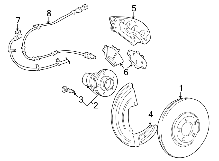 Diagram FRONT SUSPENSION. BRAKE COMPONENTS. for your 2019 Ford F-150 3.5L EcoBoost V6 A/T 4WD XLT Extended Cab Pickup Fleetside 