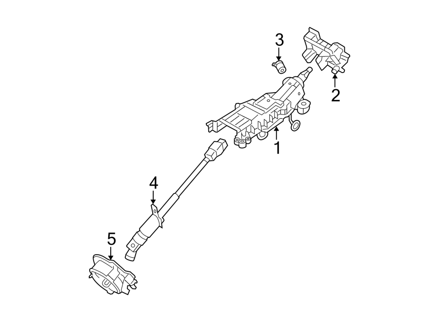 Diagram STEERING COLUMN ASSEMBLY. for your 2003 Ford F-150 4.6L Triton (Romeo) V8 A/T RWD King Ranch Extended Cab Pickup Fleetside 