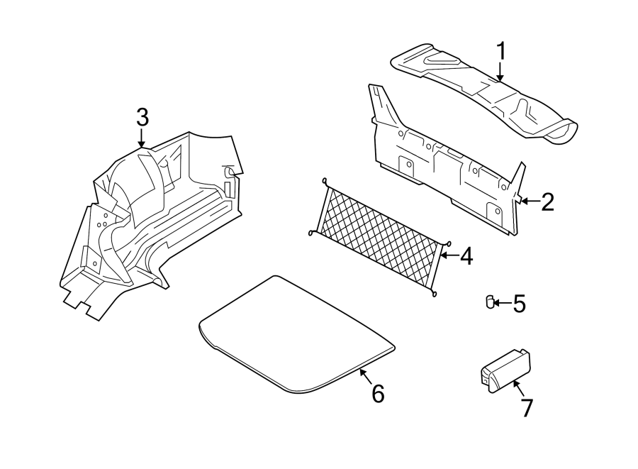 Diagram TRUNK LID. INTERIOR TRIM. for your 2014 Lincoln MKZ Hybrid Sedan  