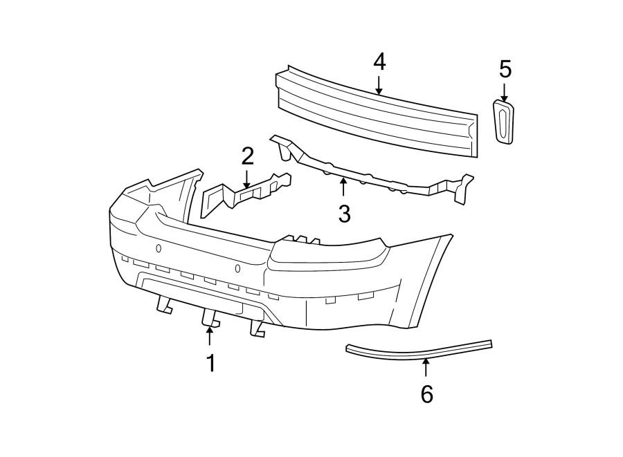 Diagram REAR BUMPER. BUMPER & COMPONENTS. for your 2010 Lincoln MKZ   