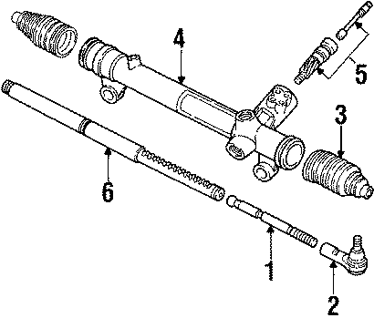 Diagram STEERING GEAR & LINKAGE. for your 1999 Ford F-150 4.2L Triton V6 A/T RWD Base Extended Cab Pickup Fleetside 