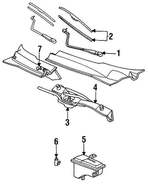 Diagram WINDSHIELD. WIPER & WASHER COMPONENTS. for your 2006 Ford F-150   