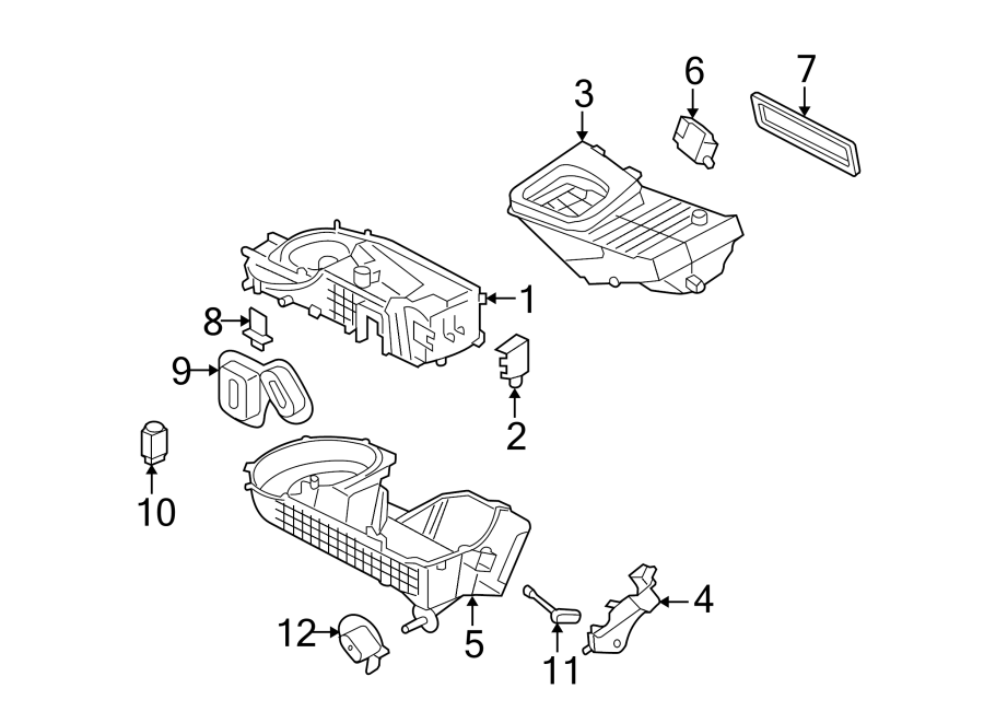 Diagram AIR CONDITIONER & HEATER. HEATER COMPONENTS. for your 1993 Ford Ranger   