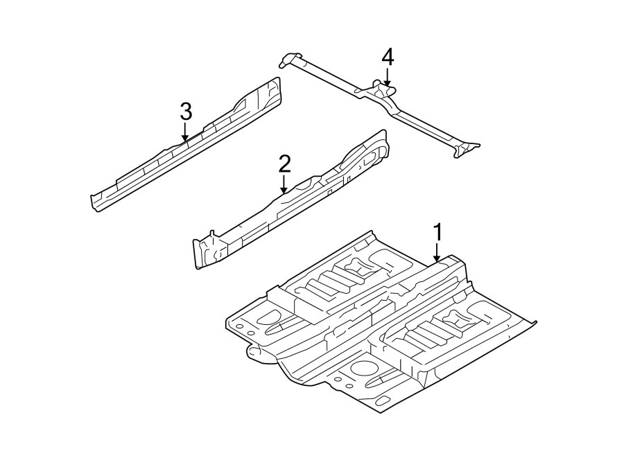 Diagram Pillars. Rocker & floor. for your Ford Freestyle  