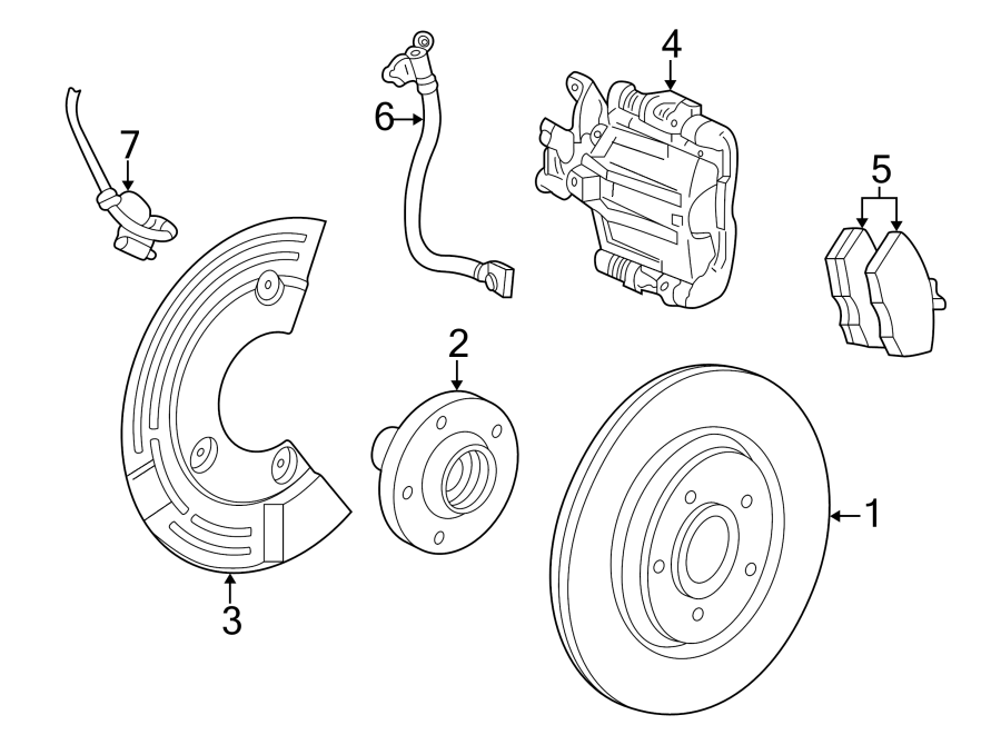 Diagram REAR SUSPENSION. BRAKE COMPONENTS. for your 2019 Ford F-150  Lariat Crew Cab Pickup Fleetside 