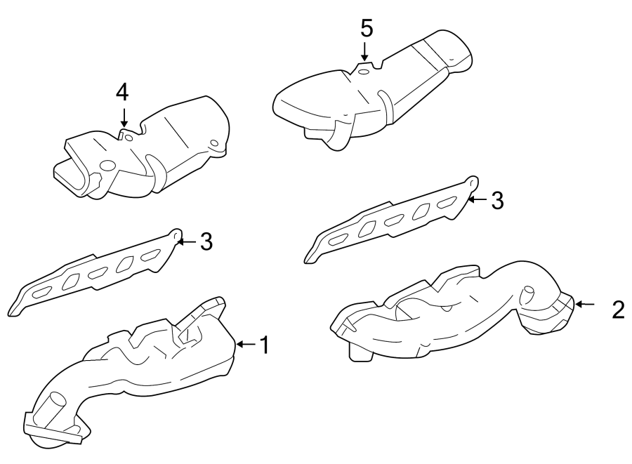 Diagram EXHAUST SYSTEM. MANIFOLD. for your 2014 Lincoln MKZ Base Sedan  