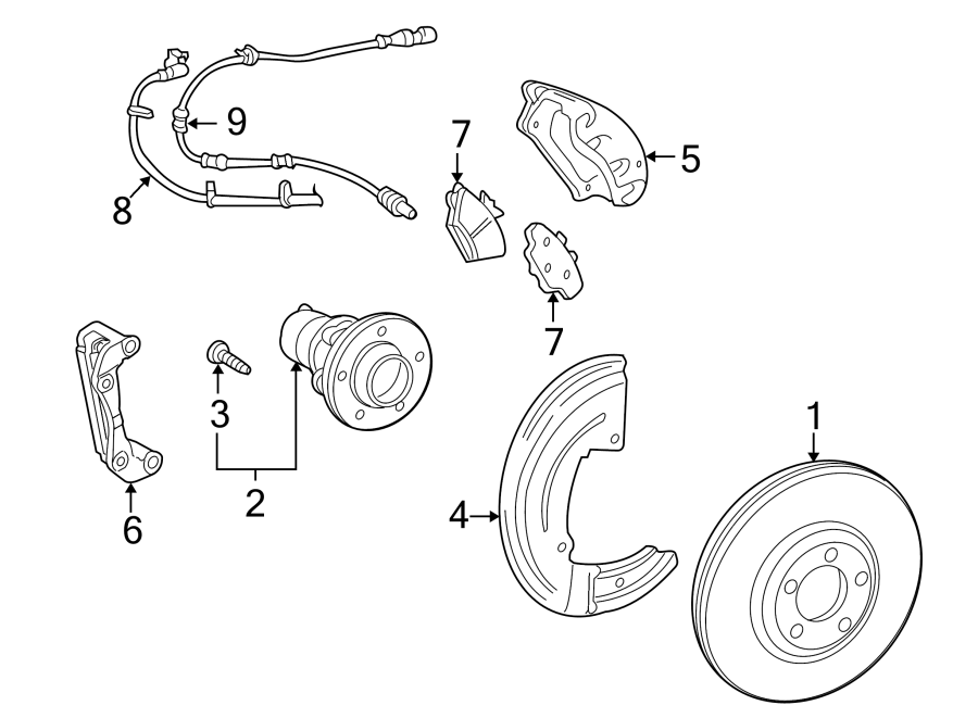 Diagram FRONT SUSPENSION. BRAKE COMPONENTS. for your 2019 Ford F-150 3.5L EcoBoost V6 A/T 4WD XLT Extended Cab Pickup Fleetside 