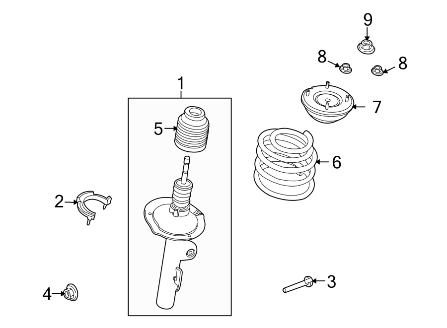 Diagram FRONT SUSPENSION. STRUTS & COMPONENTS. for your 2021 Ford F-150   