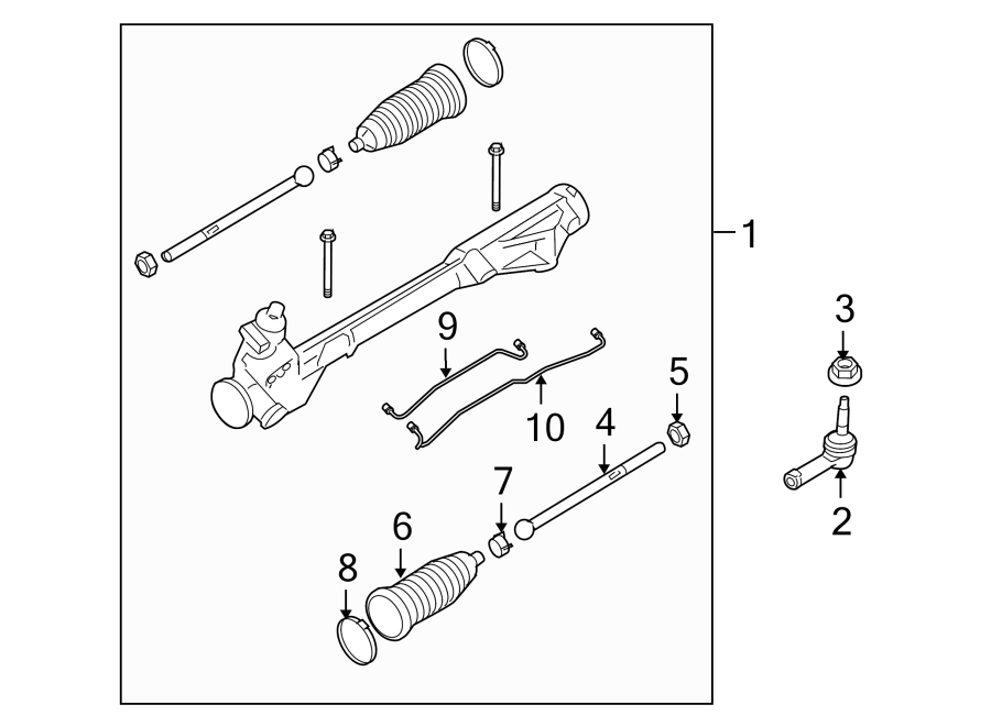 Diagram STEERING GEAR & LINKAGE. for your 2021 Lincoln Navigator   