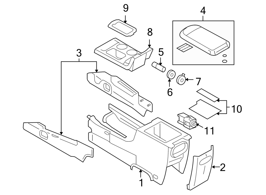 Diagram CONSOLE. for your Lincoln
