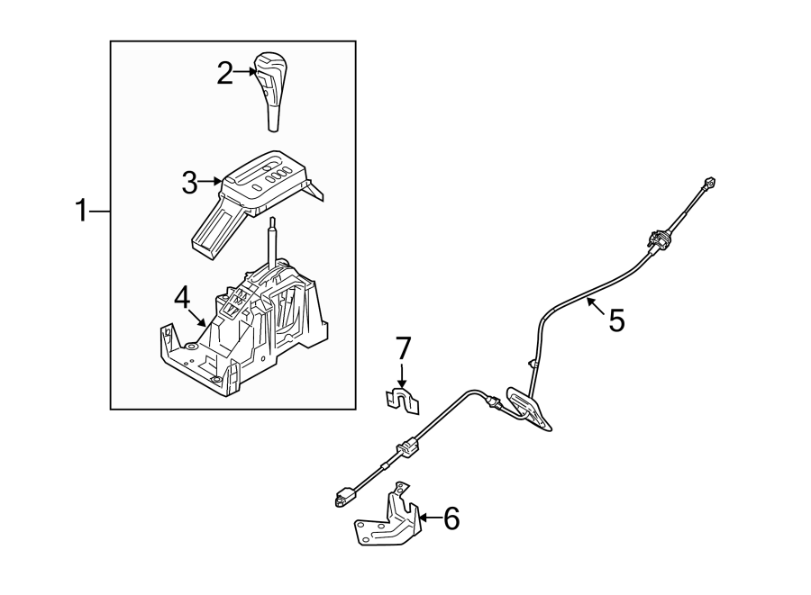 Diagram CONSOLE. SHIFTER HOUSING. for your 2012 Ford E-250 5.4L Triton V8 LPG A/T Base Extended Cargo Van 