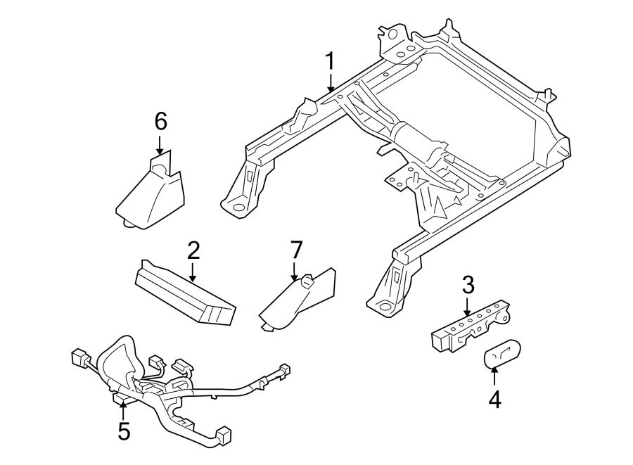 Diagram SEAT TRACKS. FRONT SEATS. for your 2009 Ford F-150 4.6L V8 A/T RWD XLT Standard Cab Pickup Stepside 