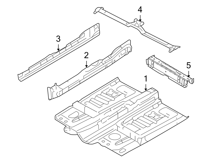 Diagram PILLARS. ROCKER & FLOOR. for your 2021 Ford Transit-350  PTV Standard Cargo Van 