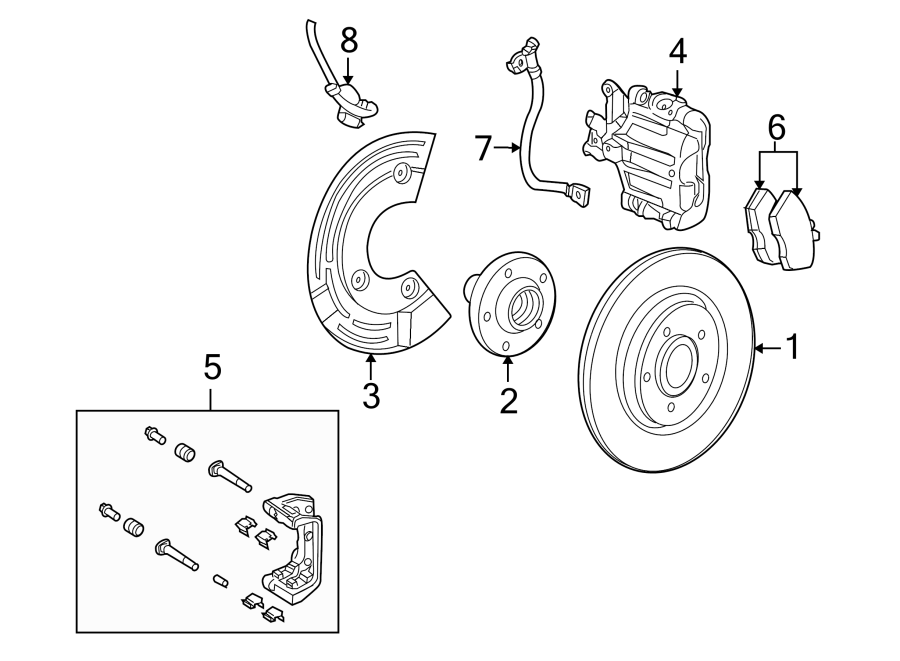 Diagram REAR SUSPENSION. BRAKE COMPONENTS. for your 2023 Ford Expedition   