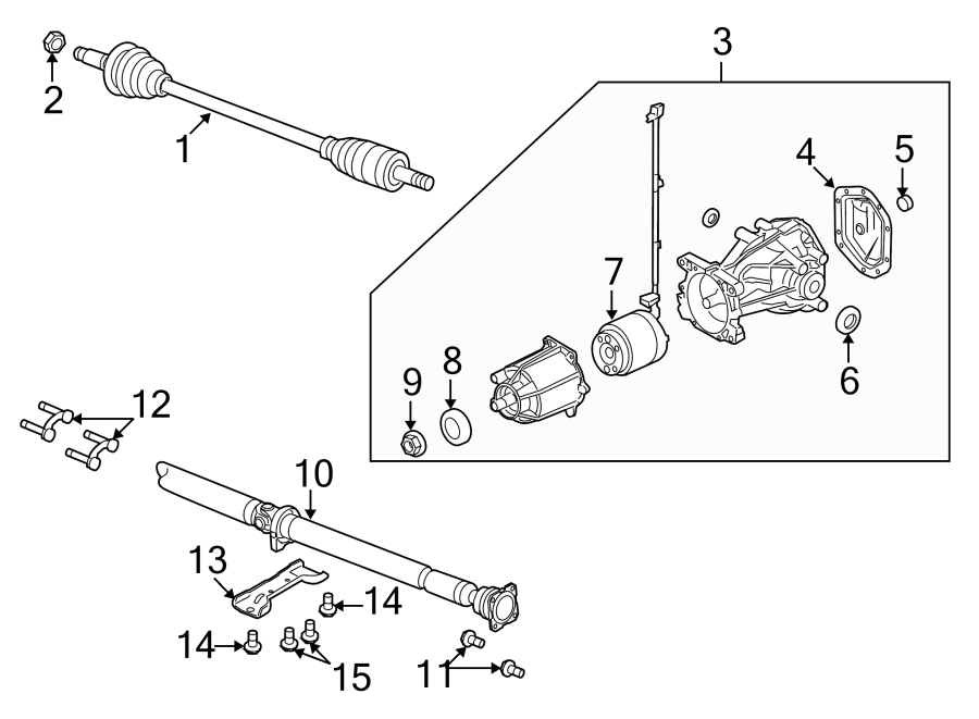 Diagram REAR SUSPENSION. AXLE COMPONENTS. for your 2017 Lincoln MKZ Reserve Sedan 2.0L EcoBoost A/T FWD 