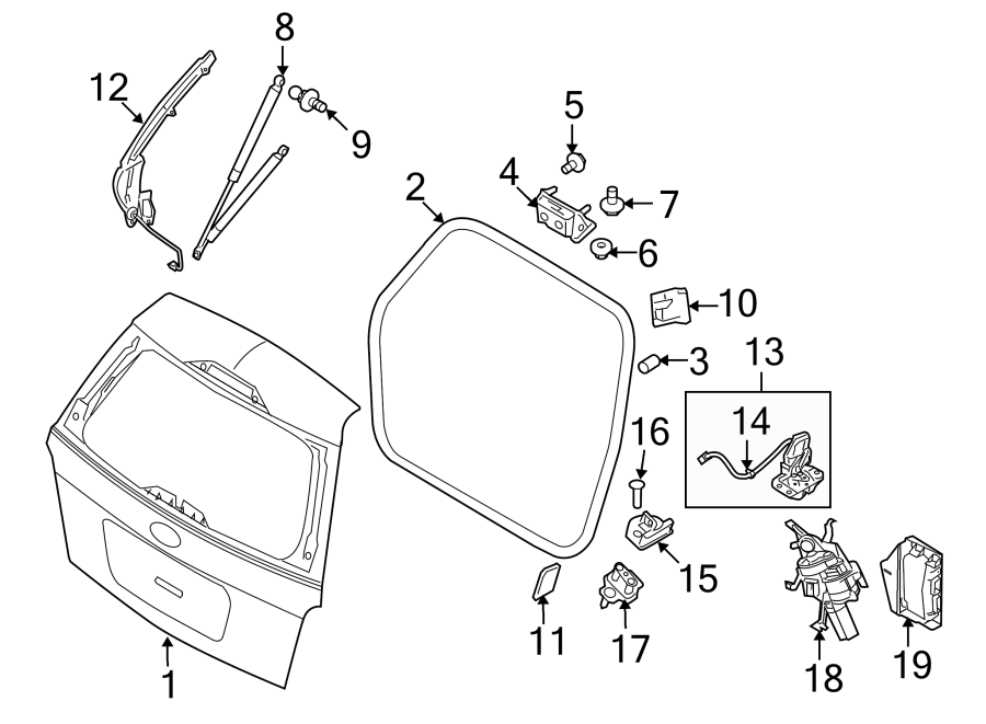 Diagram LID & COMPONENTS. for your 2019 Lincoln MKZ Reserve II Sedan  