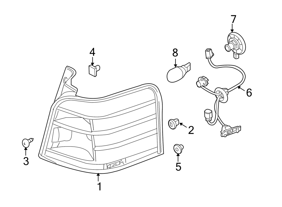 Diagram REAR LAMPS. TAIL LAMPS. for your 2017 Ford F-150 5.0L V8 FLEX A/T 4WD XL Extended Cab Pickup Fleetside 