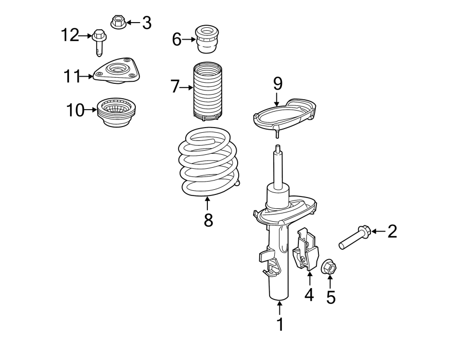 Diagram FRONT SUSPENSION. STRUTS & COMPONENTS. for your Lincoln MKZ  