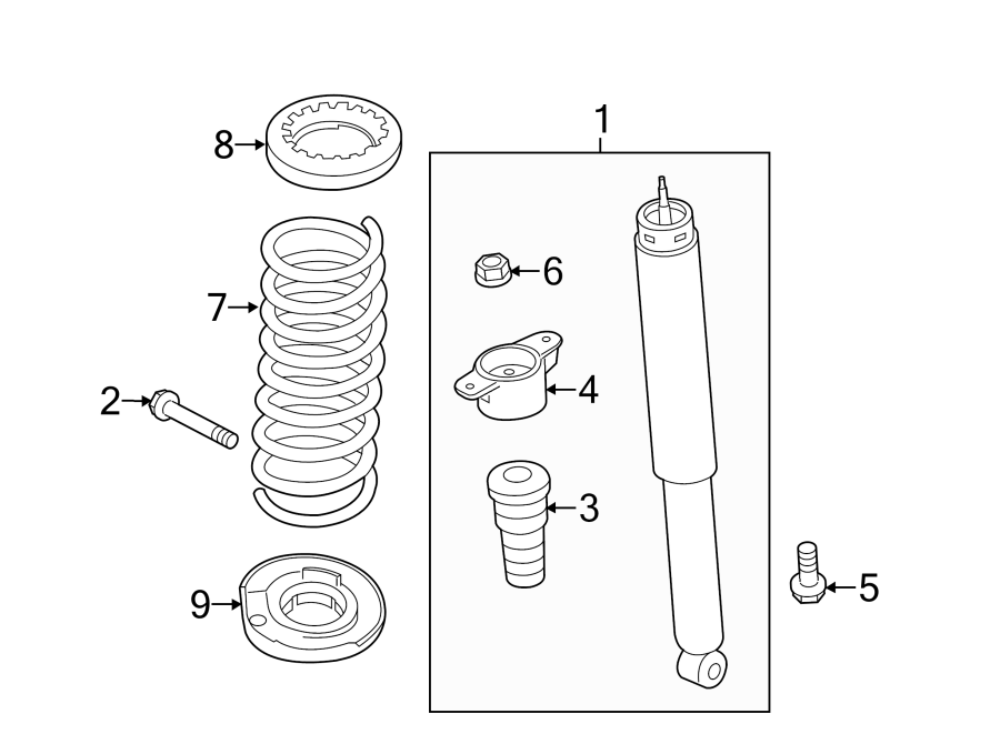 Diagram REAR SUSPENSION. SHOCKS & COMPONENTS. for your 2017 Ford F-150 3.5L Duratec V6 FLEX A/T 4WD XLT Crew Cab Pickup Fleetside 