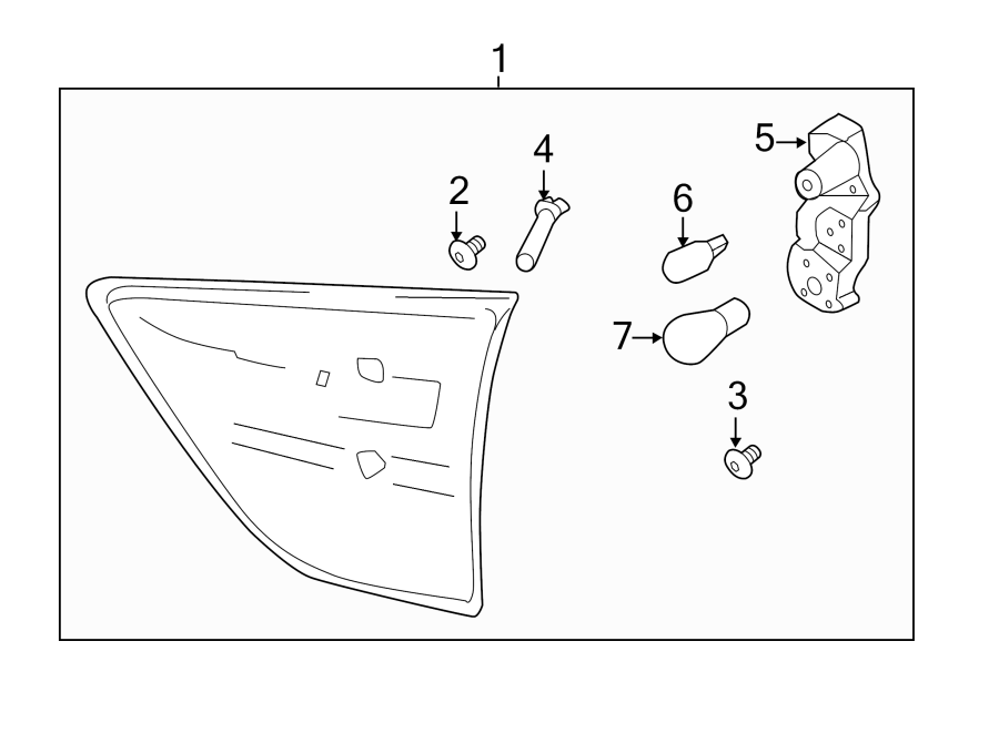 Diagram REAR LAMPS. TAIL LAMPS. for your 2014 Ford Focus   