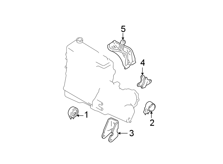 Diagram ENGINE / TRANSAXLE. ENGINE & TRANS MOUNTING. for your Ford Focus  