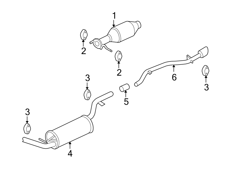 Diagram EXHAUST SYSTEM. EXHAUST COMPONENTS. for your 2014 Lincoln MKZ   