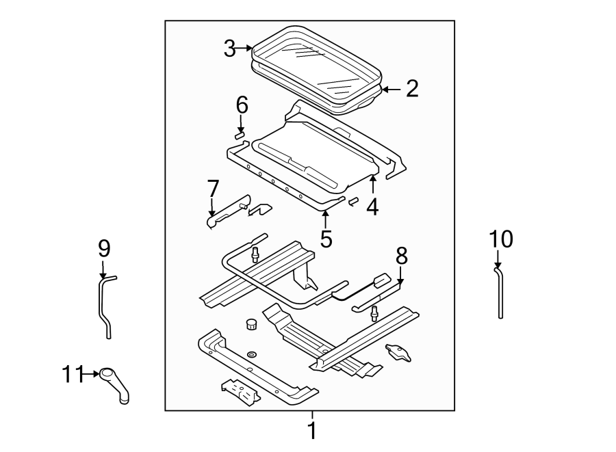 Diagram SUNROOF. for your Ford Focus  