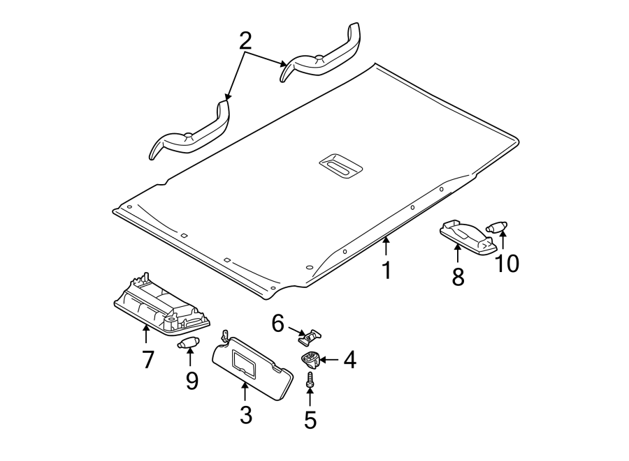 Diagram INTERIOR TRIM. for your 2009 Ford F-150 4.6L Triton V8 A/T 4WD XLT Crew Cab Pickup Fleetside 