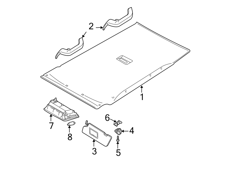 Diagram INTERIOR TRIM. for your Ford Mustang  