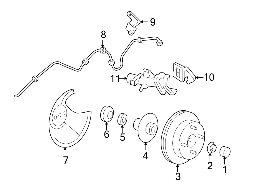 Diagram REAR SUSPENSION. BRAKE COMPONENTS. for your 2016 Ford F-150 3.5L EcoBoost V6 A/T 4WD SSV Extended Cab Pickup Fleetside 