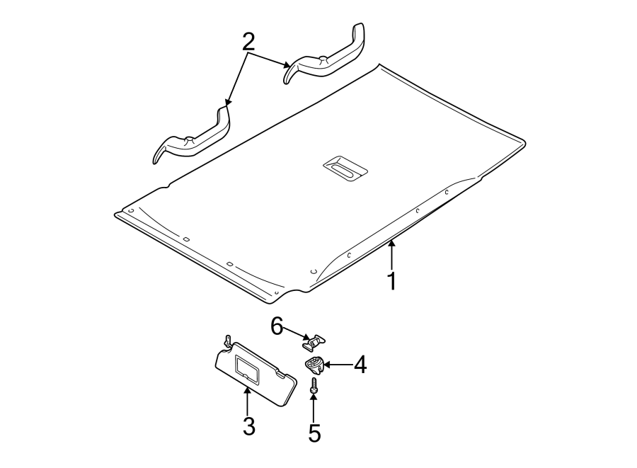 Diagram INTERIOR TRIM. for your 2006 Ford F-150 4.2L Triton V6 A/T 4WD STX Extended Cab Pickup Stepside 